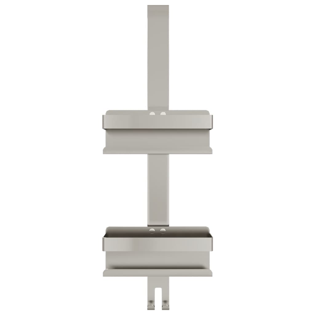 vidaXL Hanging Shower Caddy Shelf Storage Bathroom Brushed 304 Stainless Steel-2