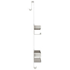 vidaXL Hanging Shower Caddy Shelf Storage Bathroom Brushed 304 Stainless Steel-4