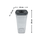 Black Airtight Pantry Containers (2 & 4Pack) – 2800ml | Stackable Food Storage