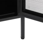 Levede Storage Cabinet Steel Kitchen Black-3
