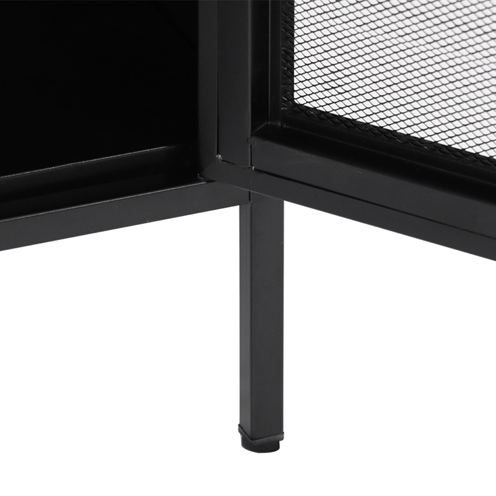 Levede Storage Cabinet Steel Kitchen Black-3