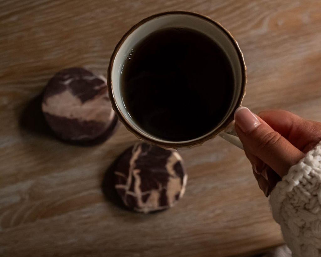 Eloise Rosso Levanto Polished Marble Coasters