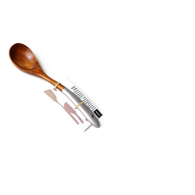 Handcrafted Teak Wooden Kitchen Utensil Set – Eco-Friendly Colorful Lacquer Handles (5/7 Pieces)