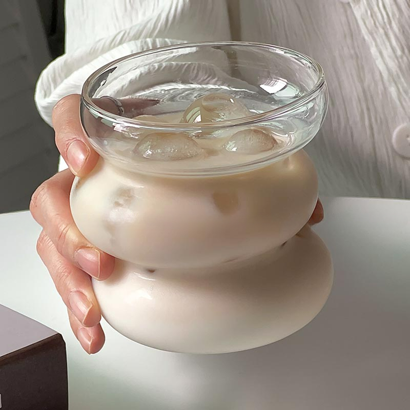 Luxury Round Glass Coffee Cups – Elegant Modern Design with or without Handle