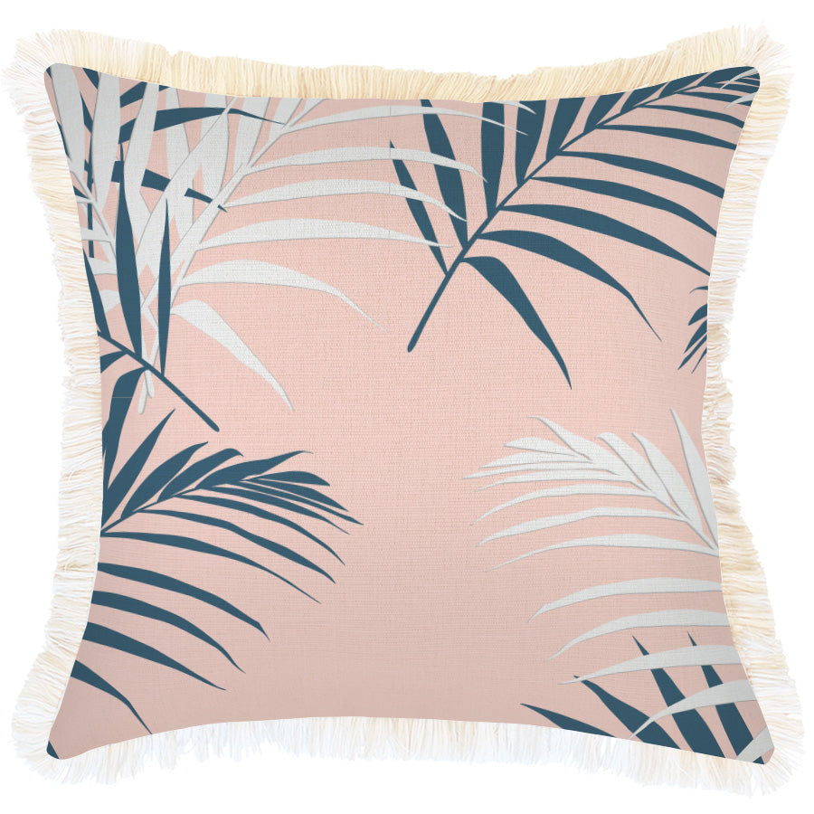 Coastal Fringe Hula Honey Cushion Cover - 45x45cm Tropical Luxury Home Décor Pillow