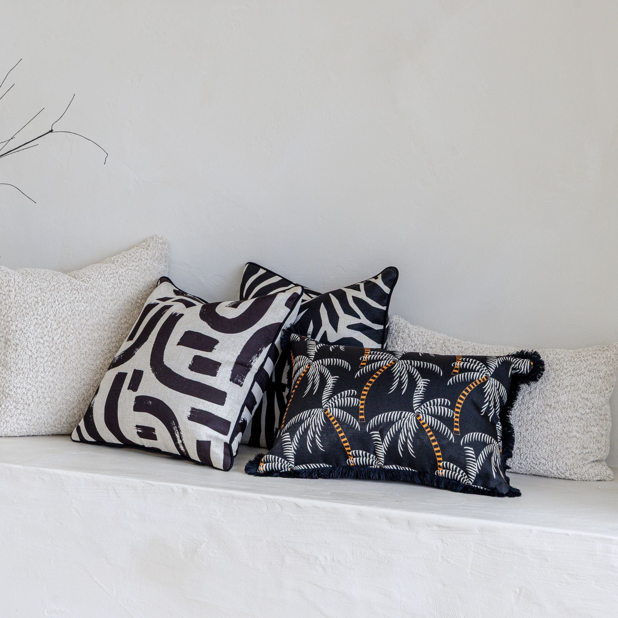 Coastal Fringe Cushion Cover 35x50cm – Water-Resistant Indoor/Outdoor Décor