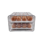 Two-Level Egg Organiser Drawer – Secure & Efficient Fridge Storage-1