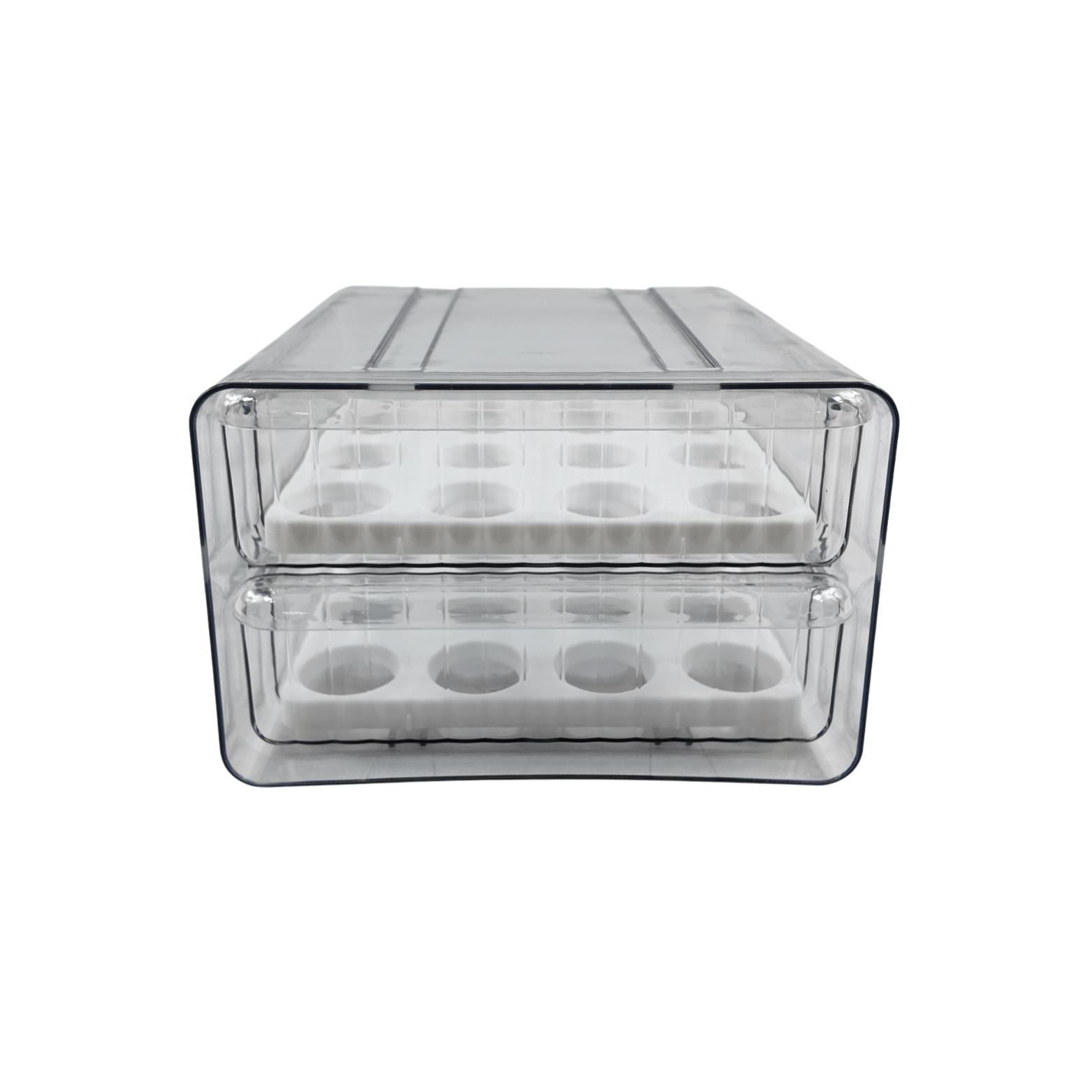 Two-Level Egg Organiser Drawer – Secure & Efficient Fridge Storage-2