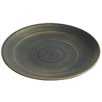 GOSEUNG Luxury Black & Gold Ceramic Dinner Plate Wujin Sand Matte Fine Dining Tableware