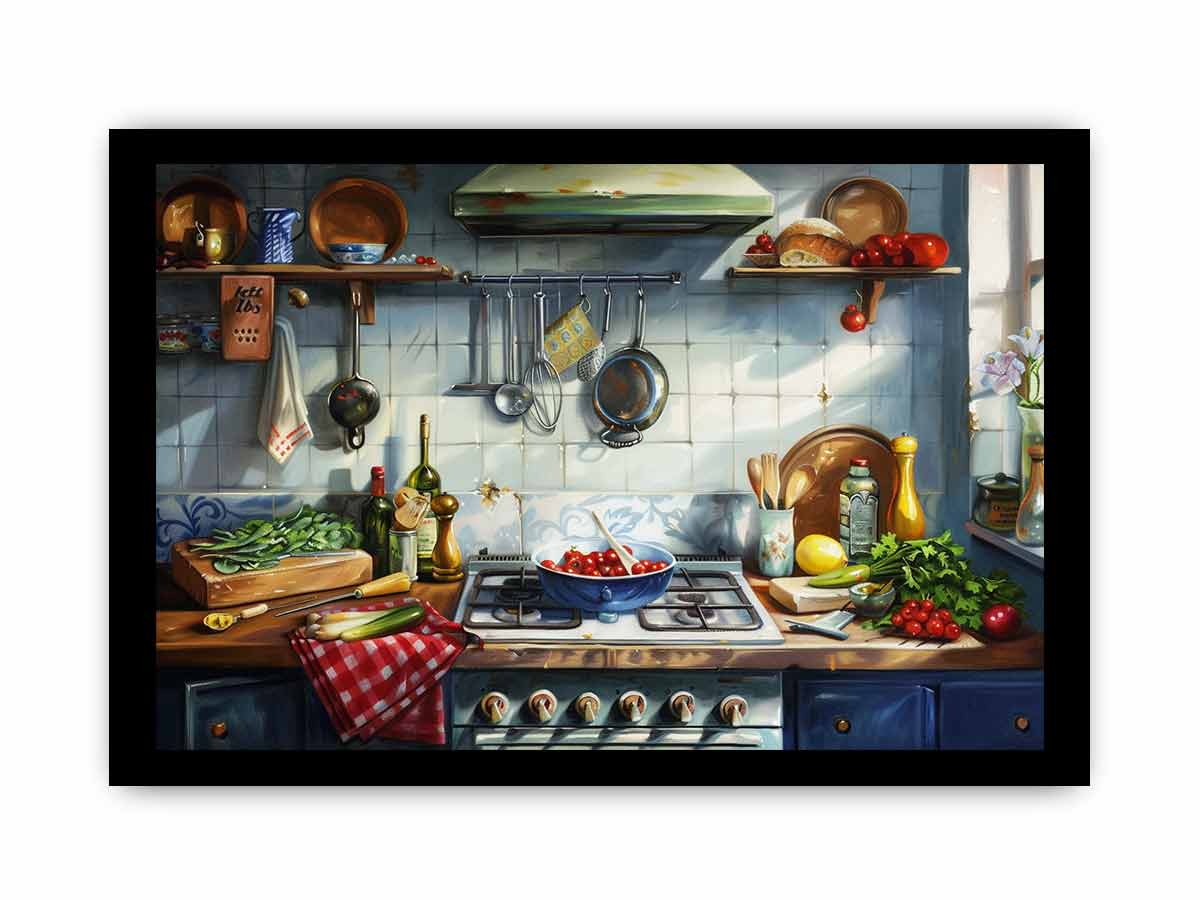 Framed Kitchen Wall Art Print – Premium Matte Finish with Pine Wood Frame & Plexiglass Protection
