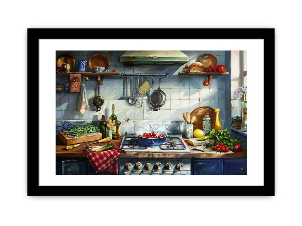 Framed Kitchen Wall Art Print – Premium Matte Finish with Pine Wood Frame & Plexiglass Protection
