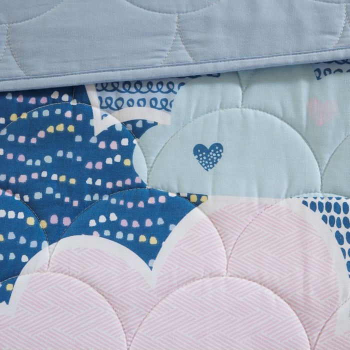 Kids Unicorn Clouds Quilt Coverlet Bedspread Set – Double/Queen Size