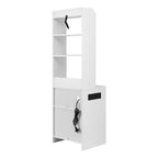 NNEDSZ Artiss Bedside Table Nightstand Charging Station-2