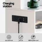NNEDSZ Artiss Bedside Table Nightstand Charging Station-4