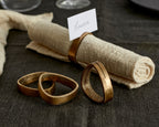 Elara Brass Napkin Rings – Set of 4 Elegant Gold Table Accessories