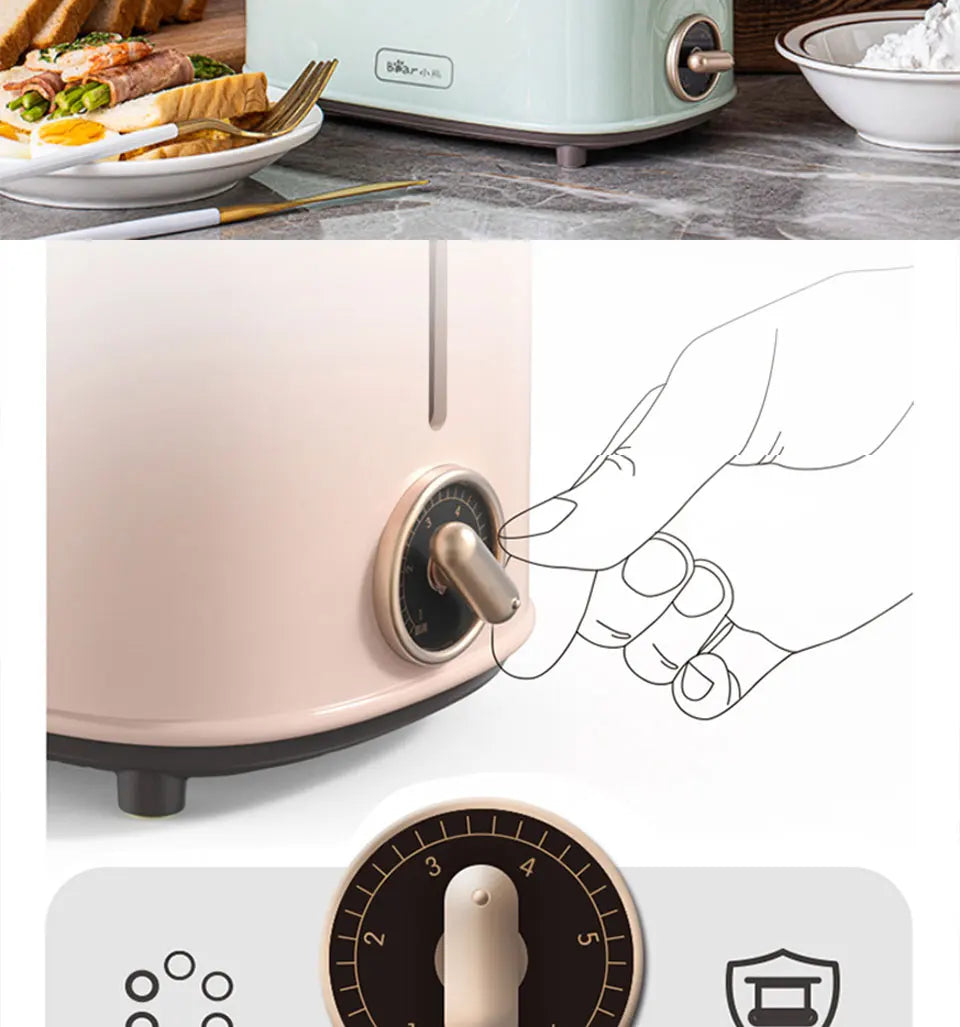6-Level Toaster – Double-Sided Baking with Dust Cover, 220V WHIMSICAL HOME OF CREATIONS