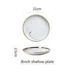 Luxury Blue & White Dinnerware Sets with Double-Sided Gilt Rims – Timeless Elegance WHIMSICAL HOME OF CREATIONS