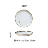 Luxury Blue & White Dinnerware Sets with Double-Sided Gilt Rims – Timeless Elegance