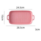 Nordic Rectangular Ceramic Baking Dish – Health-Conscious Elegance WHIMSICAL HOME OF CREATIONS