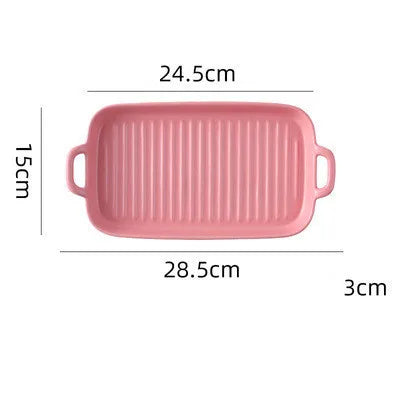 Nordic Rectangular Ceramic Baking Dish – Health-Conscious Elegance