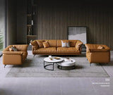 Luxe Leather Statement Sofa – Timeless Elegance and comfort in Every Detail