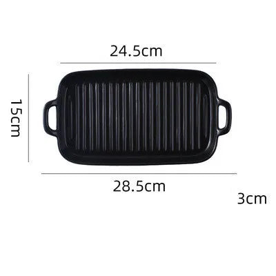 Nordic Rectangular Ceramic Baking Dish – Health-Conscious Elegance WHIMSICAL HOME OF CREATIONS