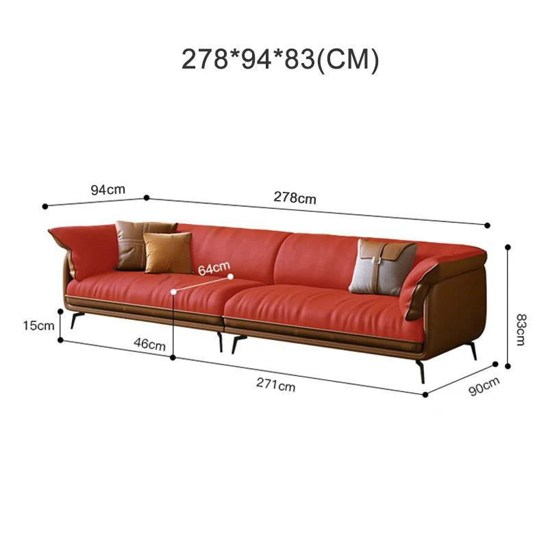 Luxe Leather Statement Sofa – Timeless Elegance and comfort in Every Detail