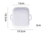 Nordic Rectangular Ceramic Baking Dish – Health-Conscious Elegance WHIMSICAL HOME OF CREATIONS