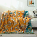 Bohemian Vintage Cotton Tassel Throw – Stylish & Cozy Accent for Couch or Bed