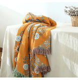 Bohemian Vintage Cotton Tassel Throw – Stylish & Cozy Accent for Couch or Bed