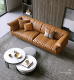 Luxe Leather Statement Sofa – Timeless Elegance and comfort in Every Detail