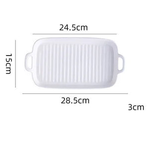 Nordic Rectangular Ceramic Baking Dish – Health-Conscious Elegance