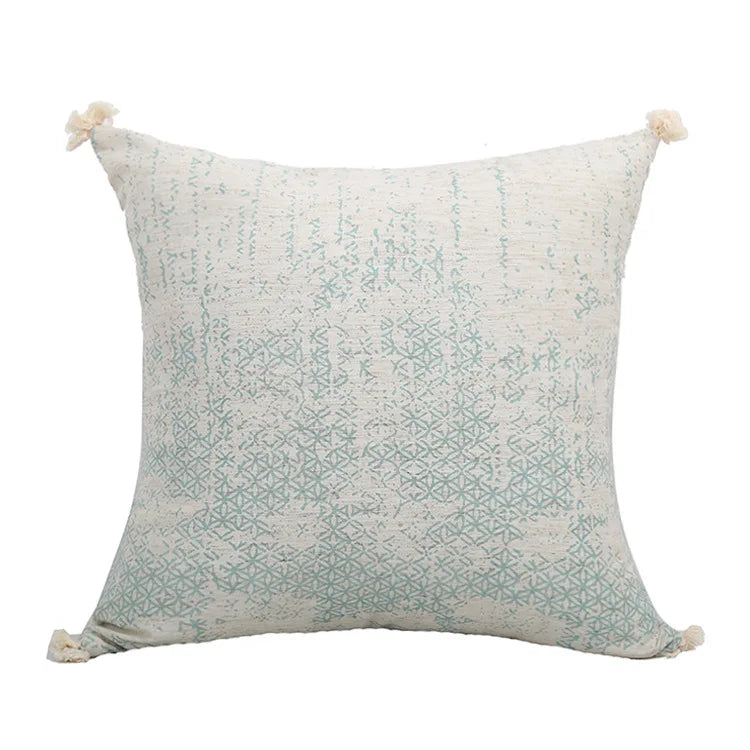 Vintage Cotton Linen Tassel Pillow Covers – Timeless Elegance with Farmhouse Charm