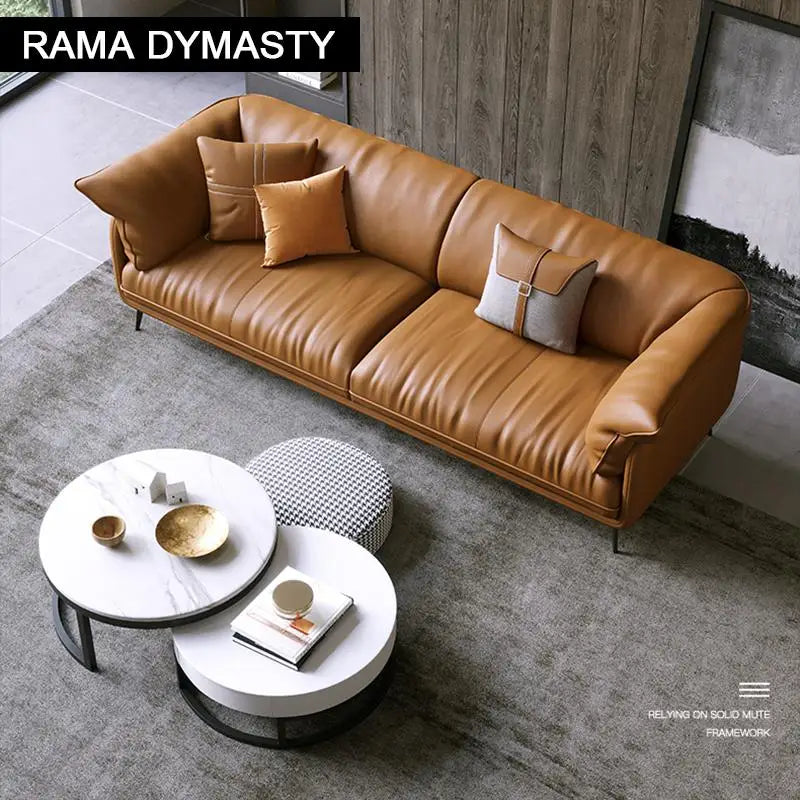Luxe Leather Statement Sofa – Timeless Elegance and comfort in Every Detail