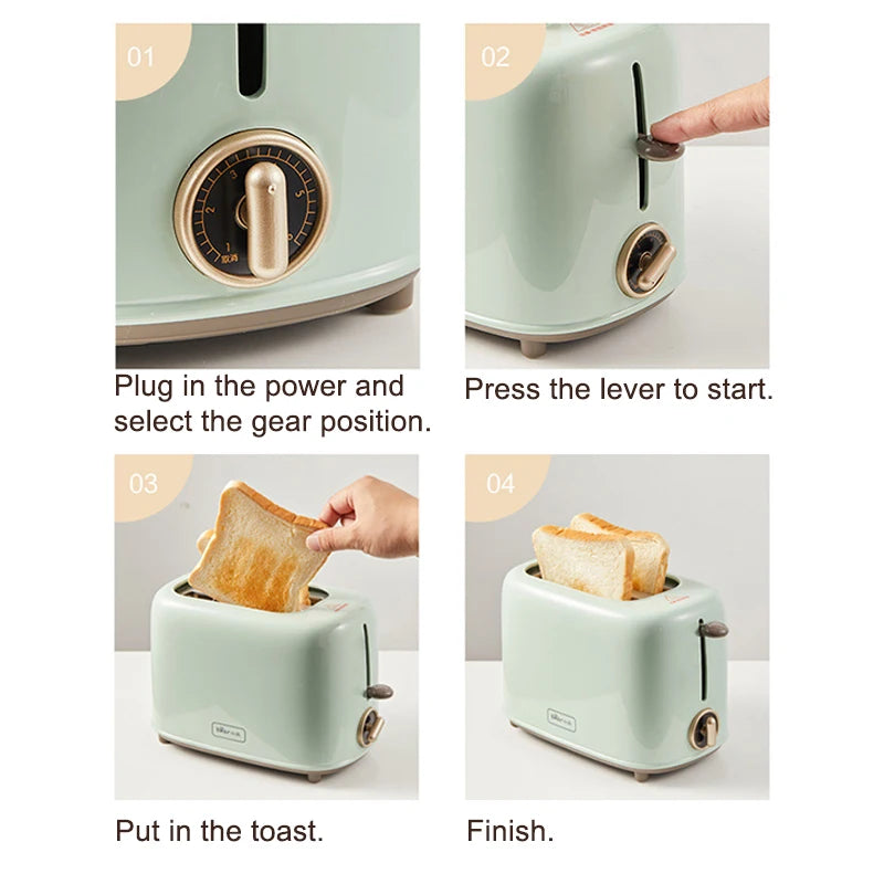 6-Level Toaster – Double-Sided Baking with Dust Cover, 220V
