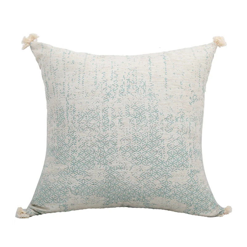 Vintage Cotton Linen Tassel Pillow Covers – Timeless Elegance with Farmhouse Charm