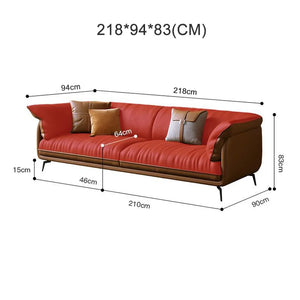 Luxe Leather Statement Sofa – Timeless Elegance and comfort in Every Detail