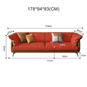 Luxe Leather Statement Sofa – Timeless Elegance and comfort in Every Detail