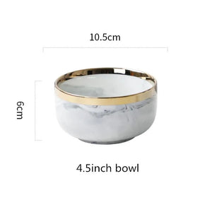 Luxury Blue & White Dinnerware Sets with Double-Sided Gilt Rims – Timeless Elegance
