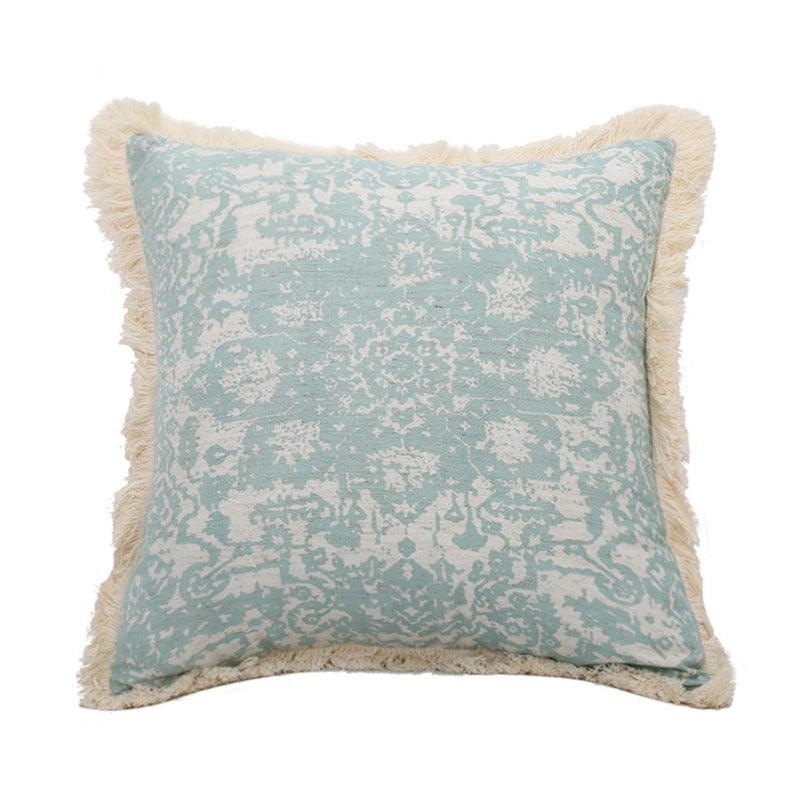 Vintage Cotton Linen Tassel Pillow Covers – Timeless Elegance with Farmhouse Charm