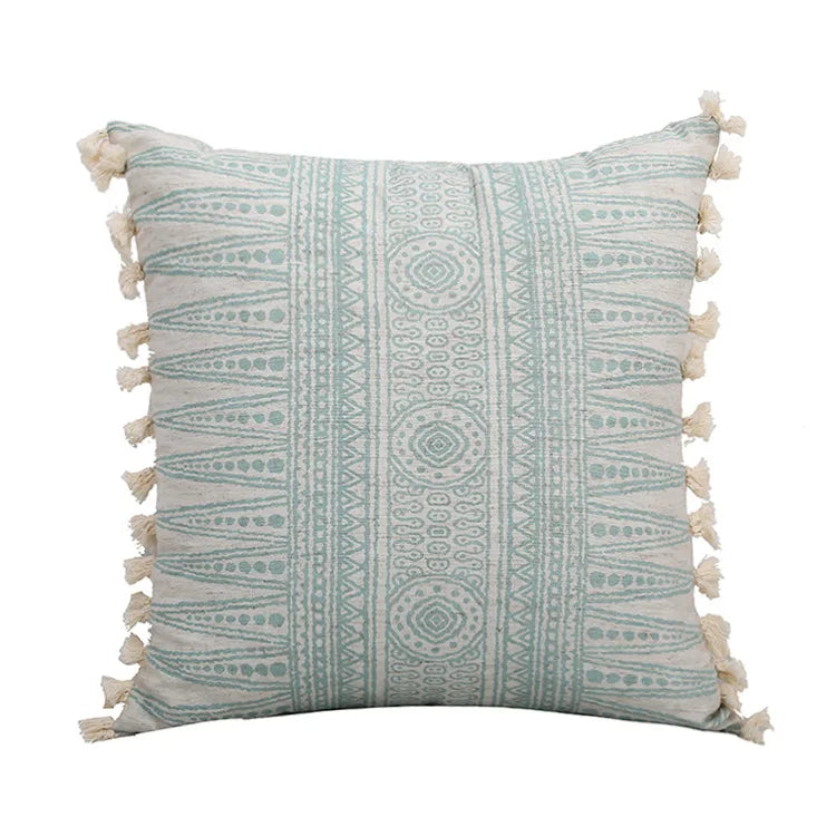 Vintage Cotton Linen Tassel Pillow Covers – Timeless Elegance with Farmhouse Charm
