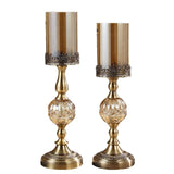 Luxury European Crystal & Metal Candle Holders – Vintage Elegant Design