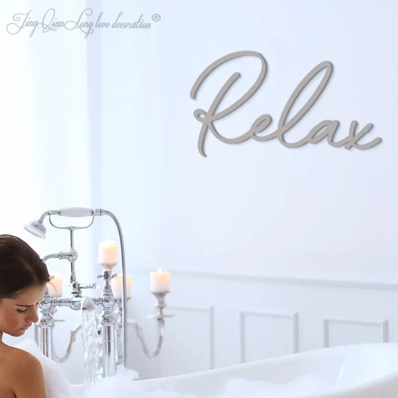 Relax Custom wooden wall sign interior decor wood wall sign