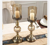 Luxury European Crystal & Metal Candle Holders – Vintage Elegant Design