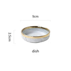 Luxury Blue & White Dinnerware Sets with Double-Sided Gilt Rims – Timeless Elegance WHIMSICAL HOME OF CREATIONS