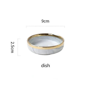 Luxury Blue & White Dinnerware Sets with Double-Sided Gilt Rims – Timeless Elegance