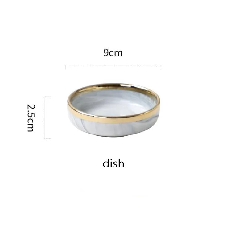 Luxury Blue & White Dinnerware Sets with Double-Sided Gilt Rims – Timeless Elegance