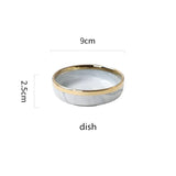Luxury Blue & White Dinnerware Sets with Double-Sided Gilt Rims – Timeless Elegance