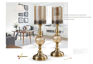 Luxury European Crystal & Metal Candle Holders – Vintage Elegant Design