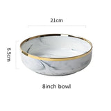 Luxury Blue & White Dinnerware Sets with Double-Sided Gilt Rims – Timeless Elegance